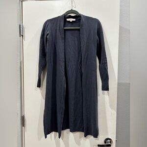 LOFT Charcoal Open Cardigan